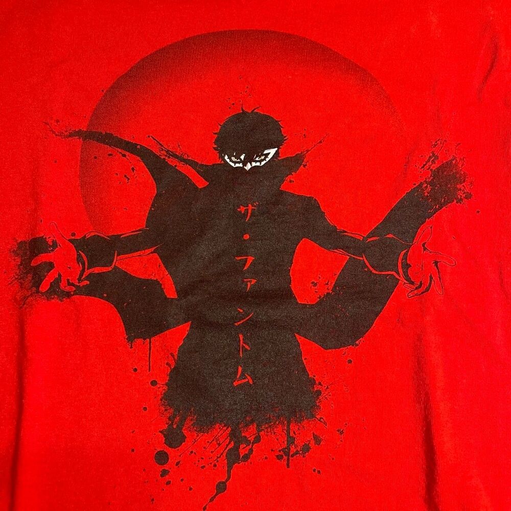 Persona 5 Joker Red SEGA Anime T-Shirt – "Beneath the Mask" – Size Small